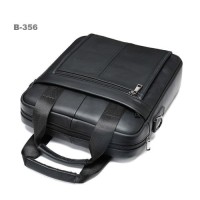 Genuine Leather Shoulder Messenger Bag Black